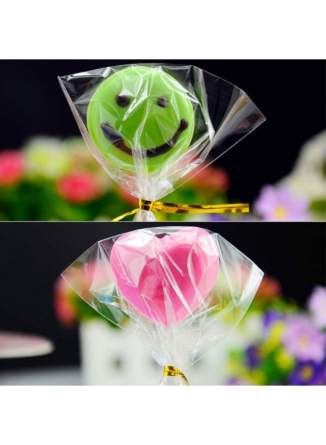 Augshy Cake Pop Bagsaugshy 300 Pcs Cellophane Treat Bags 3X5 With 300 Twist Ties 1.4 Mils Thickness Opp Plastic Bags For Lollipop Candy Chocolate Cookie Wrapping Buffet - Image 4