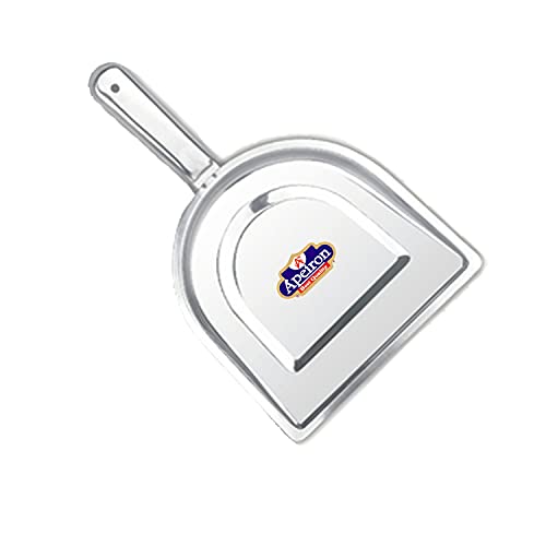 Apeiron Stainless Steel Cleaning Dustpan | Oval Supdi | Silver | 29.5 cm | for Kitchen Garden Office | Pack of 1 - Image 1