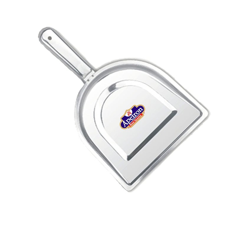 Apeiron Stainless Steel Cleaning Dustpan | Oval Supdi | Silver | 29.5 cm | for Kitchen Garden Office | Pack of 1 - Image 5