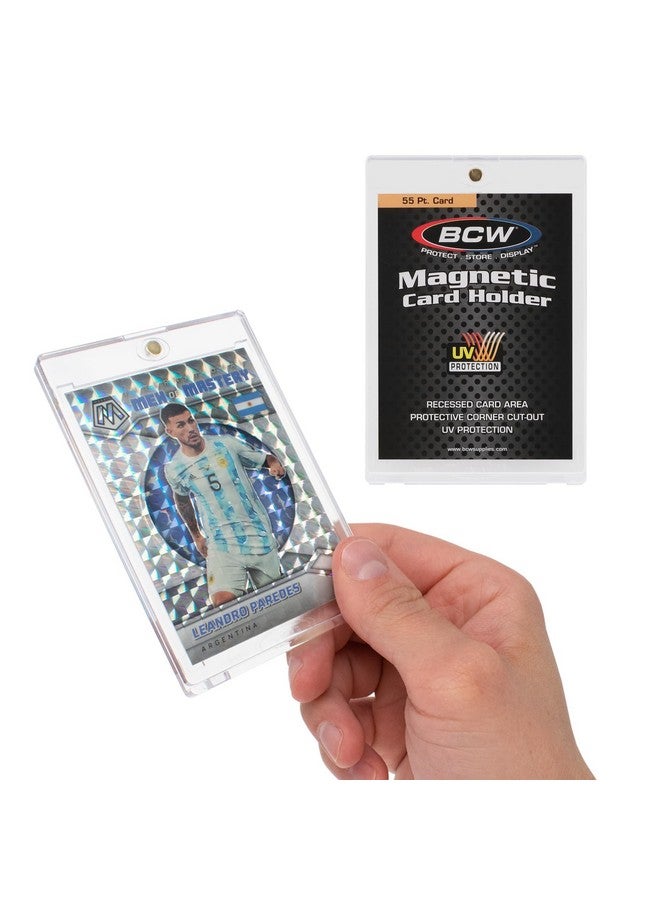 BCW Magnetic Card Holder - 55 PT Thickness - 10 ct | Protective Display Card Case with Secure Gold Magnet Closure | UV Protection, Quick Access Design for Sports, Gaming, and Collectible Cards - Image 1