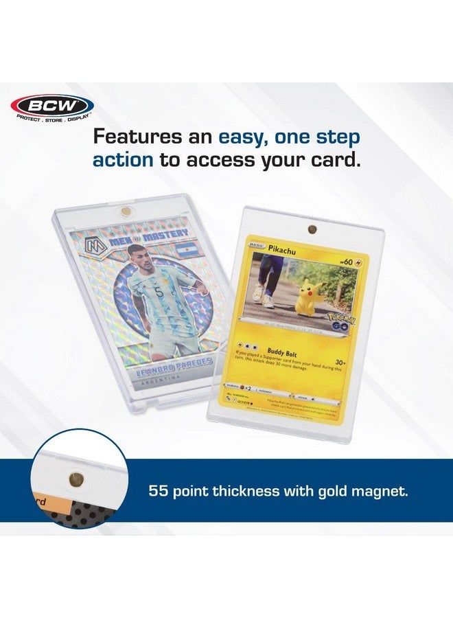 BCW Magnetic Card Holder - 55 PT Thickness - 10 ct | Protective Display Card Case with Secure Gold Magnet Closure | UV Protection, Quick Access Design for Sports, Gaming, and Collectible Cards - Image 4