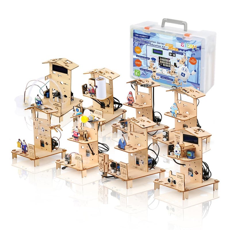 ACEBOTT 8Piece Set ESP32 STEM Smart Home Education Kit Compatible with Arduino STEM Robotics Science Kits for Kids Age 12 Engineering Projects STEAM Activities Gifts 12 Year Old Boys Crafts - Image 3