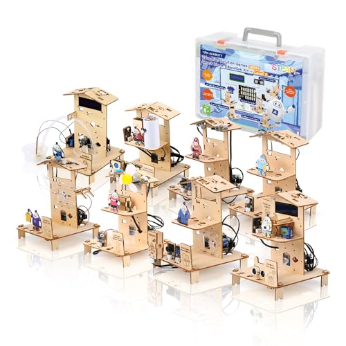ACEBOTT 8Piece Set ESP32 STEM Smart Home Education Kit Compatible with Arduino STEM Robotics Science Kits for Kids Age 12 Engineering Projects STEAM Activities Gifts 12 Year Old Boys Crafts - Image 1