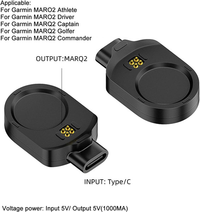 Watch Type C Charger Dock, Watch Charging Compatible with MARQ 2 Watch, Compatible with for Captain, for Golfer, for Driver, for Commander - Image 5