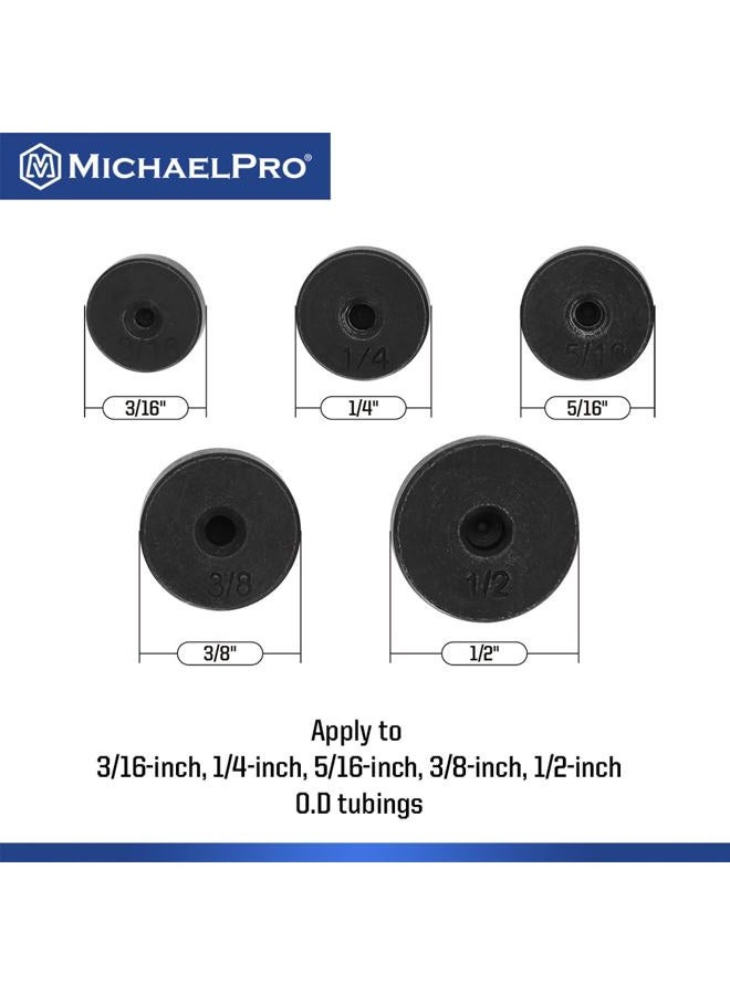 MichaelPro MP009090 Single and Double Flaring Tool Kit with Extra Adapters- Use on Aluminum, Copper, Soft Steel Brake Line and Brass Tubing - Image 4