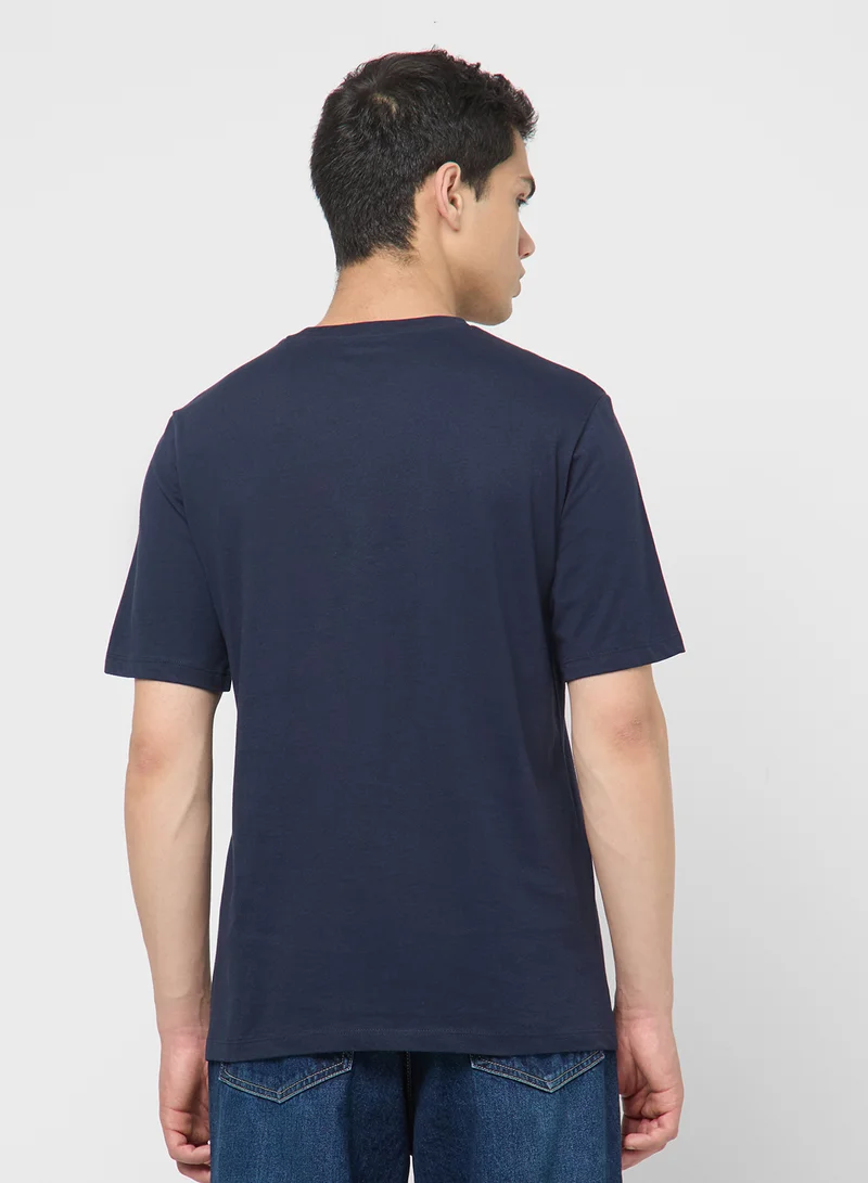 JACK & JONES Jorsplit Logo Crew Neck T-Shrt