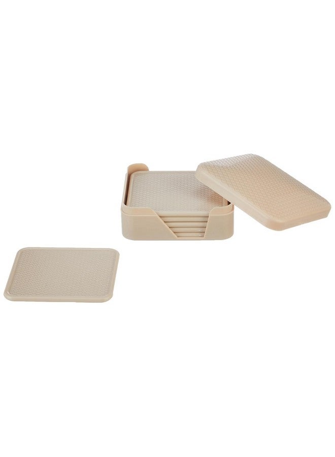 GANESH Plastic Quadra Tea Coaster Set for Dining Table for Hot Pots - Coasters for Cups Set of 6 - Image 2