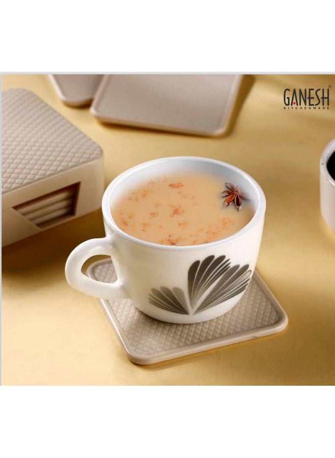 GANESH Plastic Quadra Tea Coaster Set for Dining Table for Hot Pots - Coasters for Cups Set of 6 - Image 5