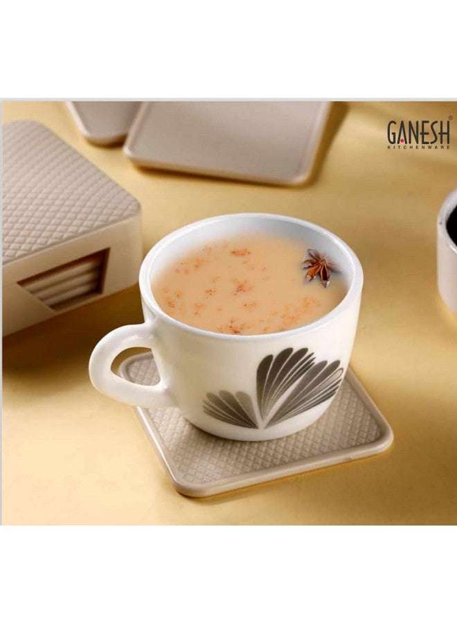 GANESH Plastic Quadra Tea Coaster Set for Dining Table for Hot Pots - Coasters for Cups Set of 6 - Image 3