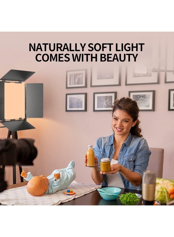 SHOPI 800 LED Pro Orignel Rechargeable LED Video Light – Bi-Color Adjustable Brightness Panel for Filming, Vlogging & Professional Shooting - Image 2