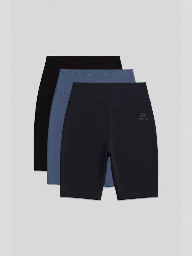تومي لايف TOMMY Short High-waist Slim-fit Sports Leggings