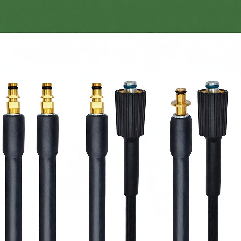 Pressure Car Washer Hose PVC Extension Hose 10m Three Layer Explosion-proof and Ultra Wear-resistant Pressure Washer Hose 10m 160bar 2320psi Replacement for Karcher K2-K7 with Extension Connector - Image 5