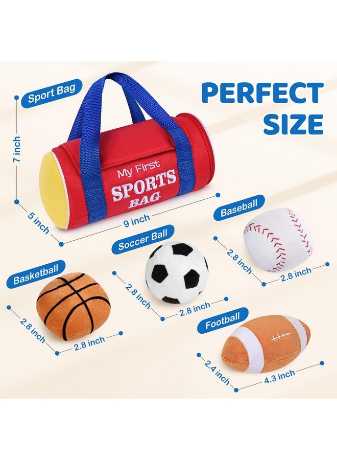 KMUYSL Baby Toys 0-12 Months, My First Sports Bag Plush Toy - 4 Sensory Balls Soft Toys With Crinkle, Rattles For 0-3-6-9-12 Month Newborn Infant, 1St Birthday For Babies Boys Girls Age 1+  - Image 5