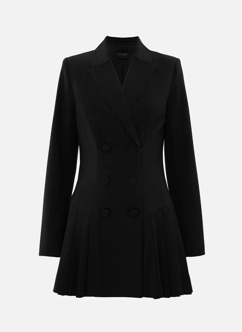 Lichi Mini blazer dress with pleated skirt