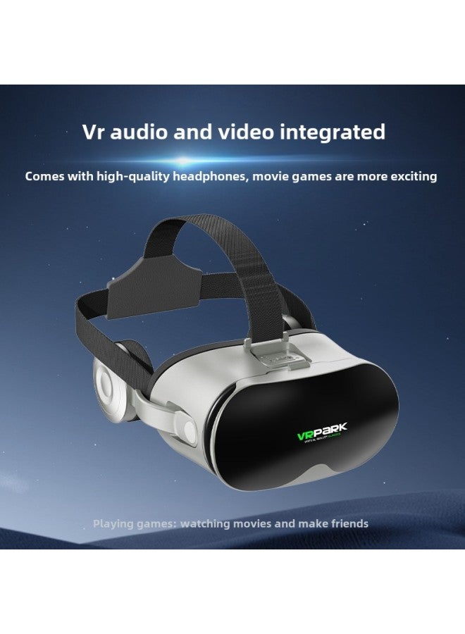 VRPARK Glasses VR All-in-One Bluetooth Headset HD Movie Headset BOX VR Glasses-Color:J70 Space White + Y1 Black - Image 3