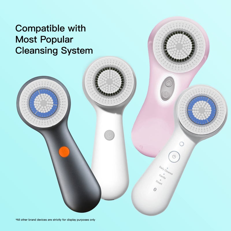 Brushmo Brush Head Replacements Compatible with Clarisonic Mia 1, Mia 2, Mia Fit, Alpha Fit, Smart Profile Uplift, 4 Pack of Deep Pore and Sensitive - Image 2