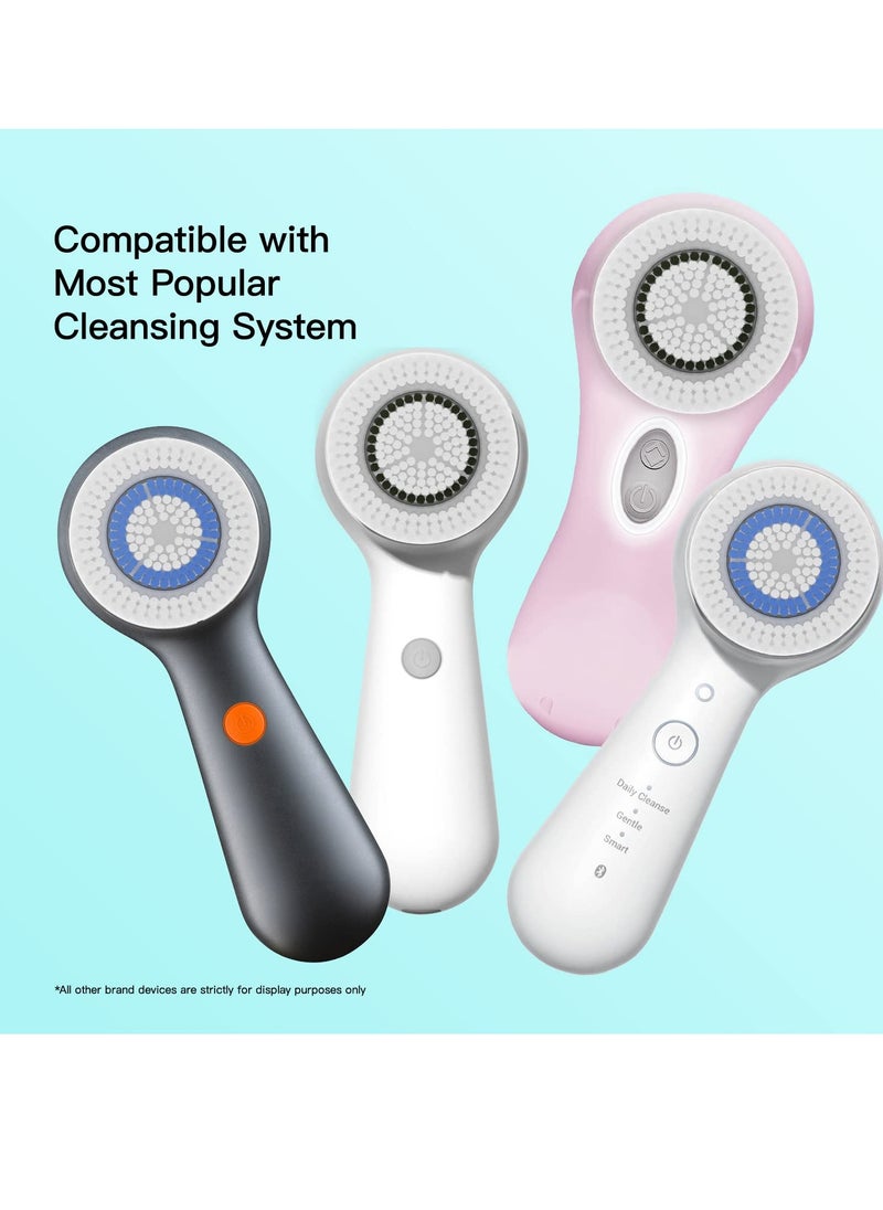 Brushmo Brushmo Brush Head Replacements Compatible with Clarisonic Mia 1, Mia 2, Mia Fit, Alpha Fit, Smart Profile Uplift, 4 Pack of Deep Pore and Sensitive  - Image 3