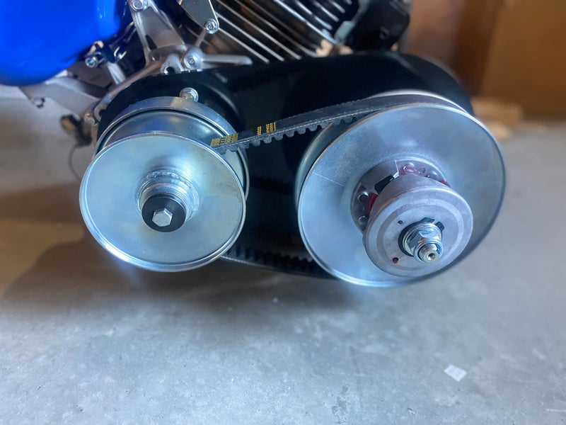 Blast LED - Predator 420CC Go Kart Torque Converter Kit: 40 Series Mounting back plate, 1" Driver, Driven Pulley, Belt, Mounting Hardware (5/8" Driven pulley) - Image 4