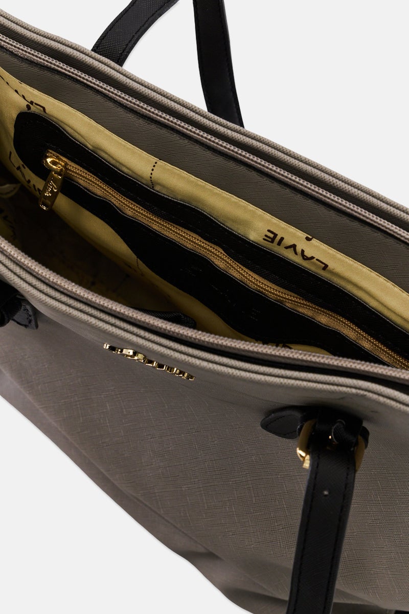 Lavie حقيبة توت بشعار العلامة التجارية للنساء، رمادي - Image 3