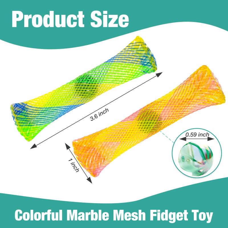 YUQILIN 120 PCS Fidget Toys Marble Mesh Fidget Toys Bulk, Stress Relief Sensory Colorful Fidget Toy Set for Adults with ADHD ADD OCD Autism for Anti-Anxiety Enhance Focus - Image 2