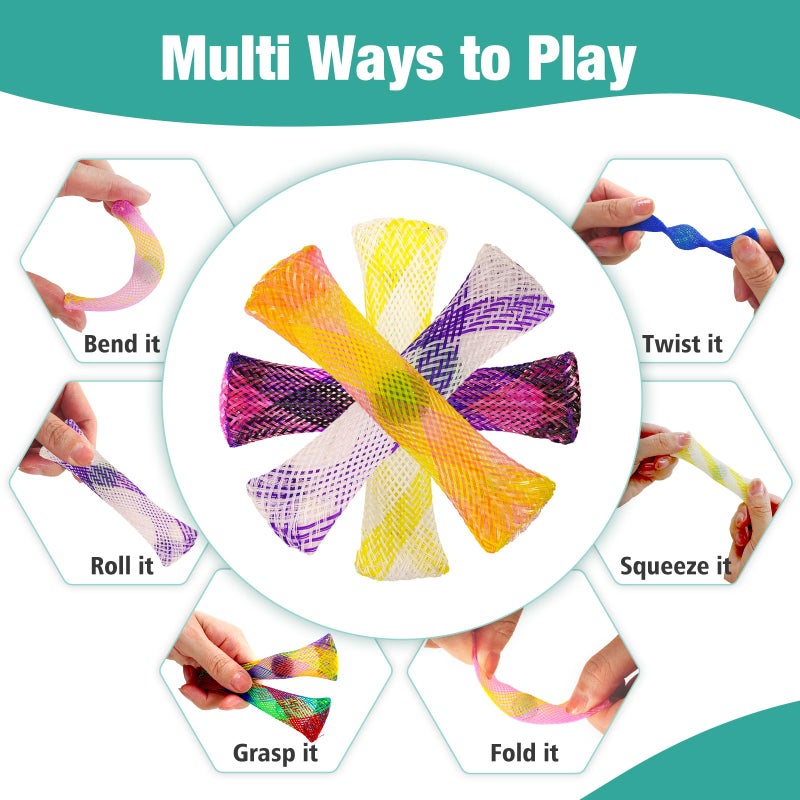 YUQILIN 120 PCS Fidget Toys Marble Mesh Fidget Toys Bulk, Stress Relief Sensory Colorful Fidget Toy Set for Adults with ADHD ADD OCD Autism for Anti-Anxiety Enhance Focus - Image 3