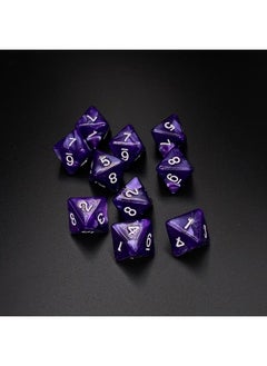 Marsrut 10 Pieces D8 Polyhedral Dice Set - 8 Sided Dice With Numbers | Ideal For Board Games, Classroom Activities, Party Table & Gaming Fun (Color: Purple, Size: 1.6Cm/0.63In)  - Image 5