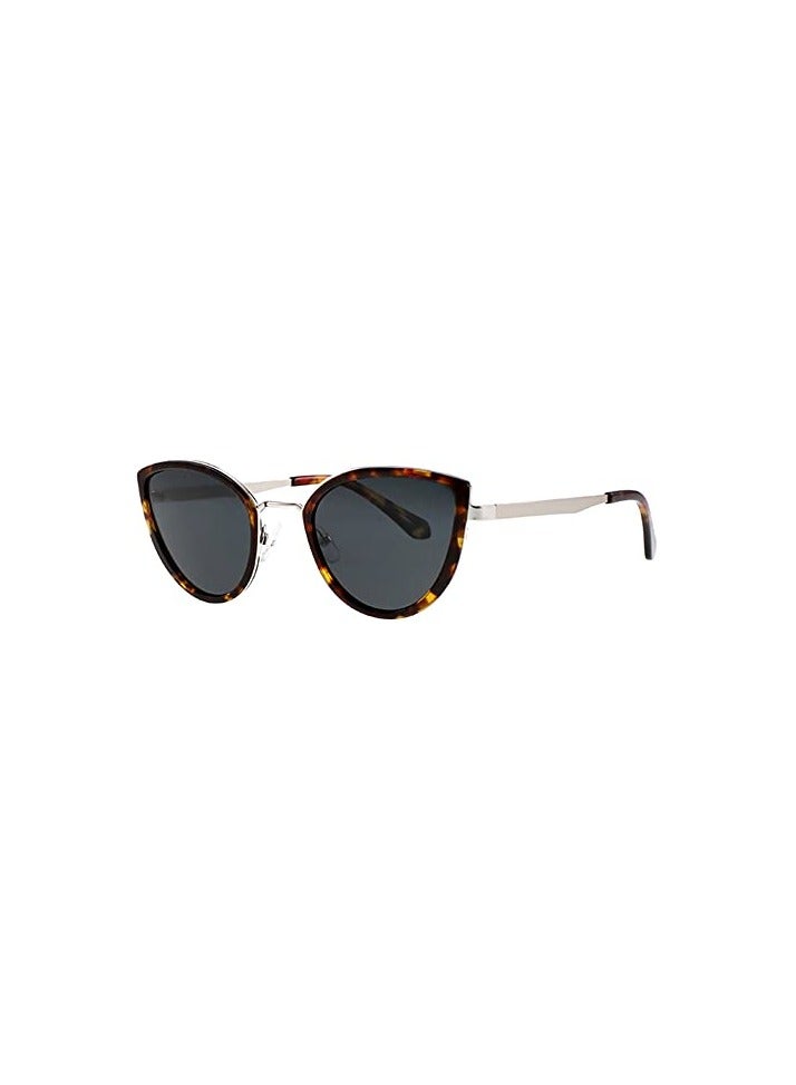 RADAR Teens Demi Brown Cat Eye Metal Polarized Sunglasses - Image 1