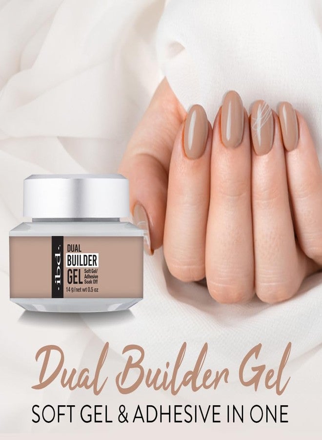 IBD Dual Builder Gel, Soft Gel and Adhesive, UV/Led Curable, Cool Nude 0.5 oz - Image 3