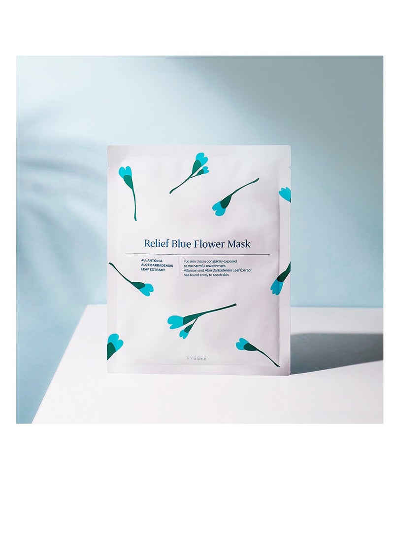 Hyggee Relief Blue Flower Mask for All Skin Types 1un - Image 4
