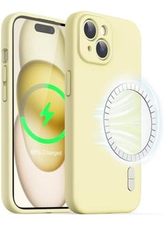 Magnetic Silicone Case For Iphone 15 Plus 6.7 Inch Compatible With Magsafe Phone Cover With Camera Lens Full Protection Yellow - pzsku/Z65CE4D8B74CF4B847A5CZ/45/_/1727245759/609cacd3-be4d-4713-8d2e-dee7120345a4