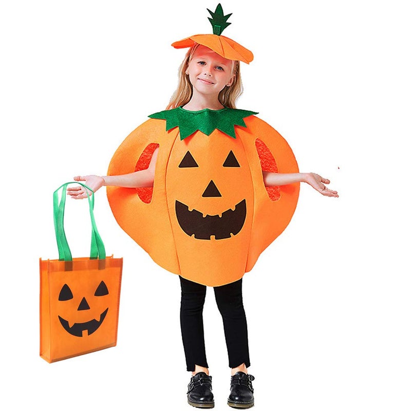 OCTEEN OCTEEN Halloween Kids Cosplay Set Pumpkin Tote Bag 98 x 118 inch 