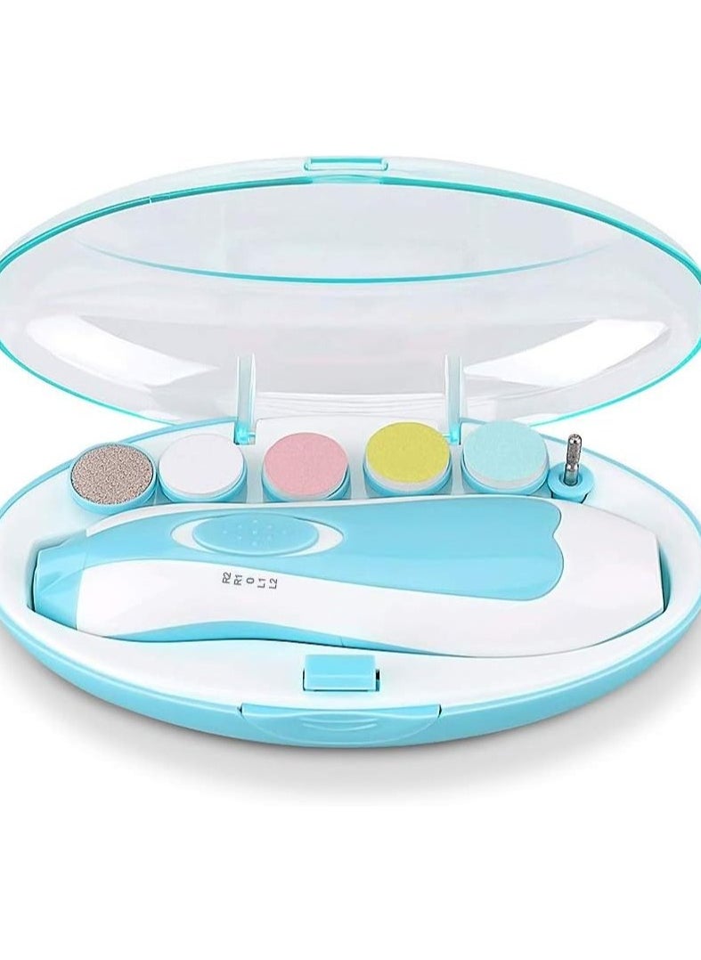 Generic Electric Baby Nail Trimmer – Safe, No-Sharp Claws, 6-in-1 Manicure Kit for Toes and Fingers, Gentle Nail File and Cutter Set  - Image 1