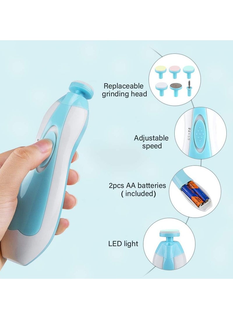 Generic Electric Baby Nail Trimmer – Safe, No-Sharp Claws, 6-in-1 Manicure Kit for Toes and Fingers, Gentle Nail File and Cutter Set  - Image 3