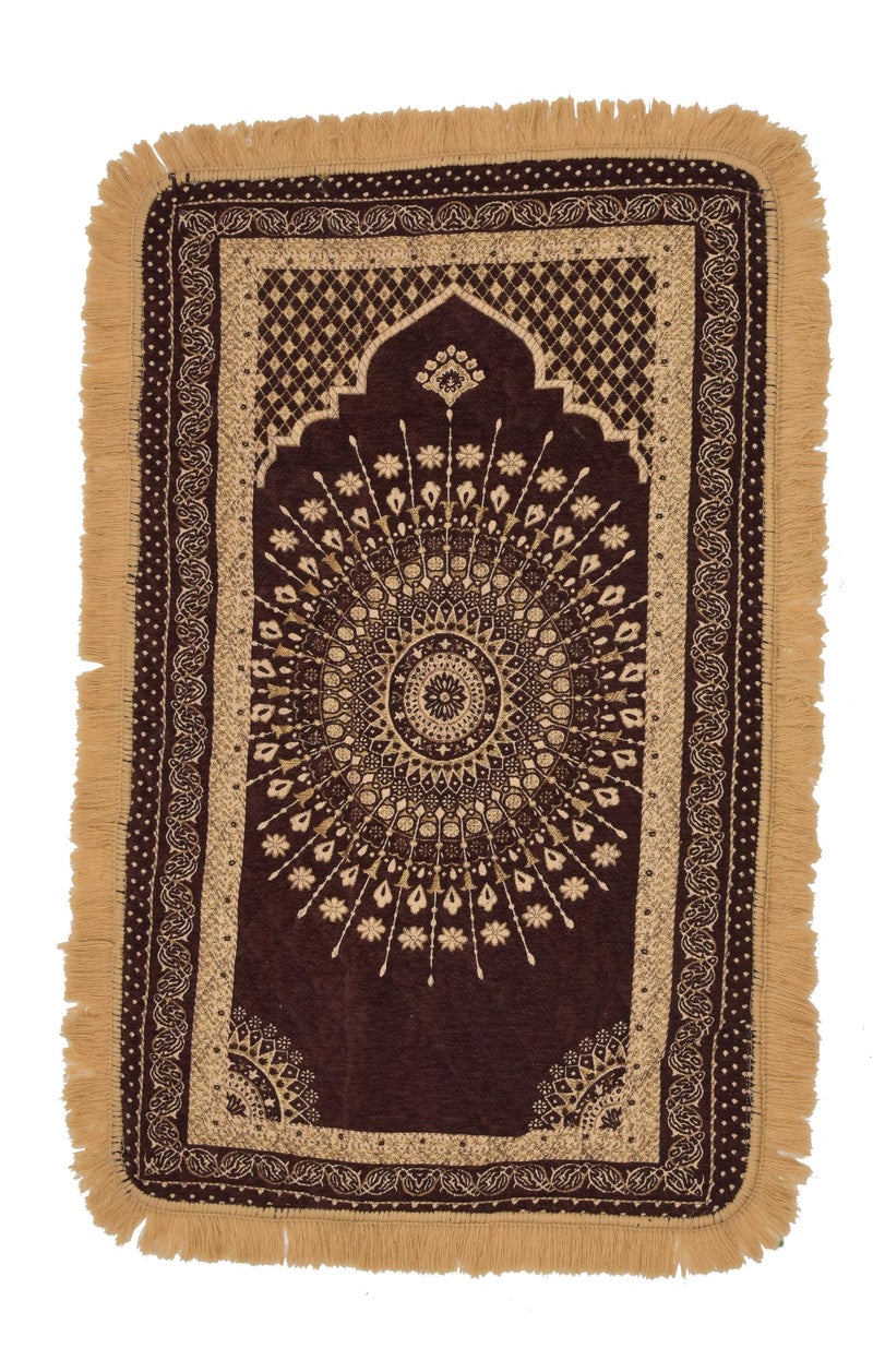RRC Velvet Pooja Asan Mat 2.3X3.75(Feet) 72X115(CM) 28X45(Inches) Home Decore Asan for Your Living Room & Drawing Room,Hall Pack of 1 Velvet Carpet - Image 3