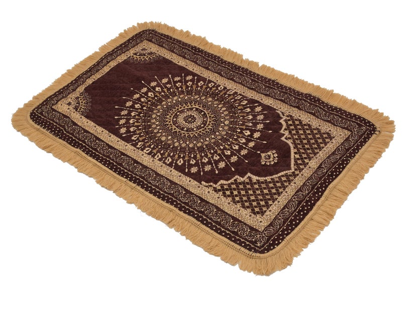 RRC Velvet Pooja Asan Mat 2.3X3.75(Feet) 72X115(CM) 28X45(Inches) Home Decore Asan for Your Living Room & Drawing Room,Hall Pack of 1 Velvet Carpet - Image 2