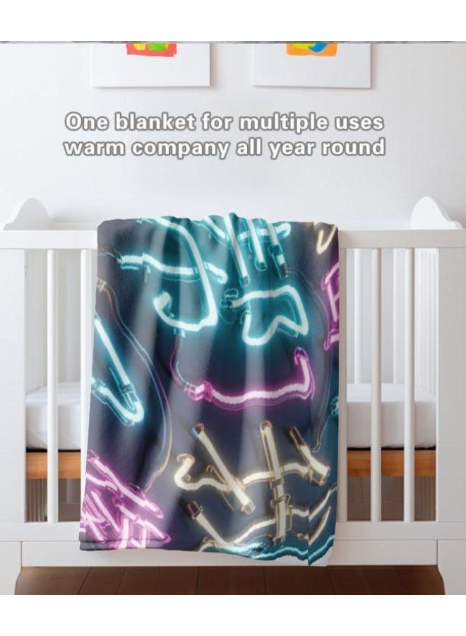 عام بطانية رقيقة من الفانيلا الكرتونية للأطفال والرضع (دافئة ومريحة، ومناسبة للنوم والألعاب) 70 سم * 100 سم