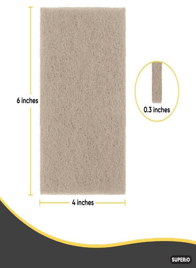 Superio Natural Scouring Pad Non-Scratch Sisal Plant Based Scrubber Cleaning Scrub Pads, Eco-Friendly Reusable Kitchen Scrubbing Pad Pack of 30, by Superio - Image 2