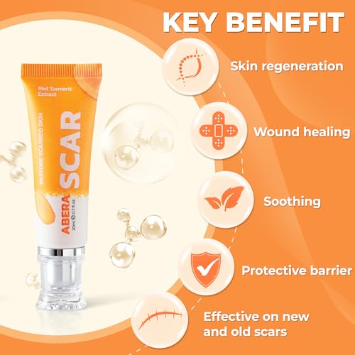 ABERA Red Turmeric Scar Cream - Protects Wounds and Regenerates Damaged Skin - Supports faster healing of skin wounds, scratches, and chafed areas (1 Box) - Image 3