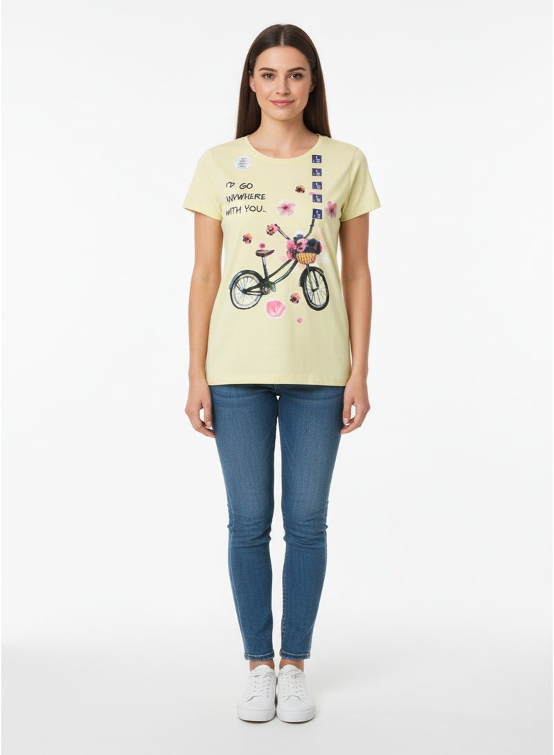 general T-SHIRT LADIES BODICE AOP S/S SV-LTS-38 - Image 1