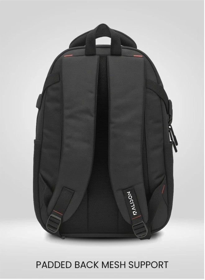 Alison Travel Laptop Backpack with Multiple Pockets and Compartments for 15.6 inch Laptop, Water Resistant, Spacious with Padded Shoulder Straps, Black | for 15.6 inch Laptop (BLACK) - Image 2