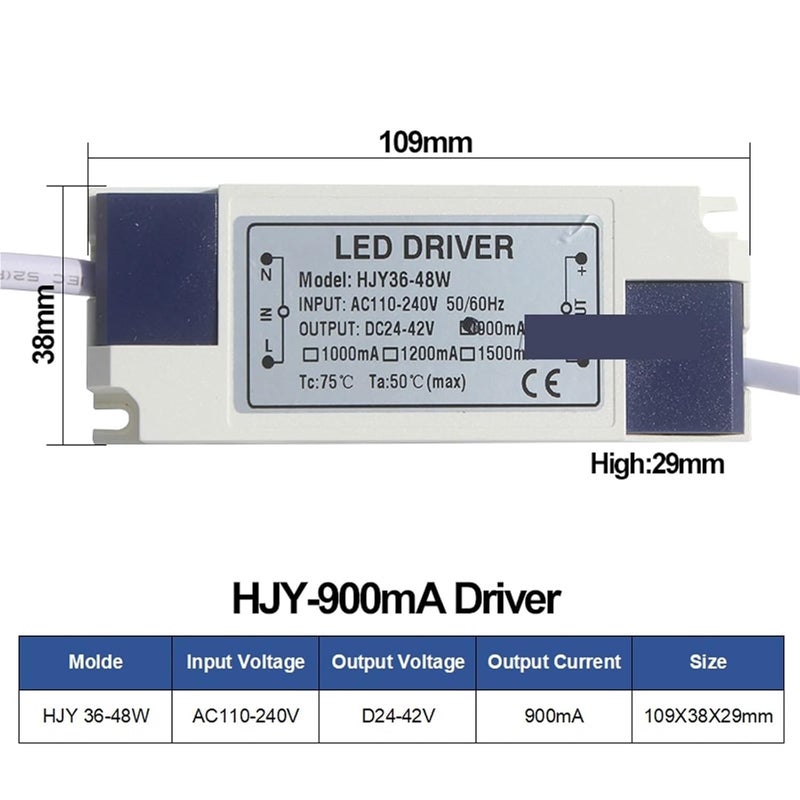 LED Driver Power Supply 36W 48W 900mA DC24 42V External Transformer 1pcs - Image 5