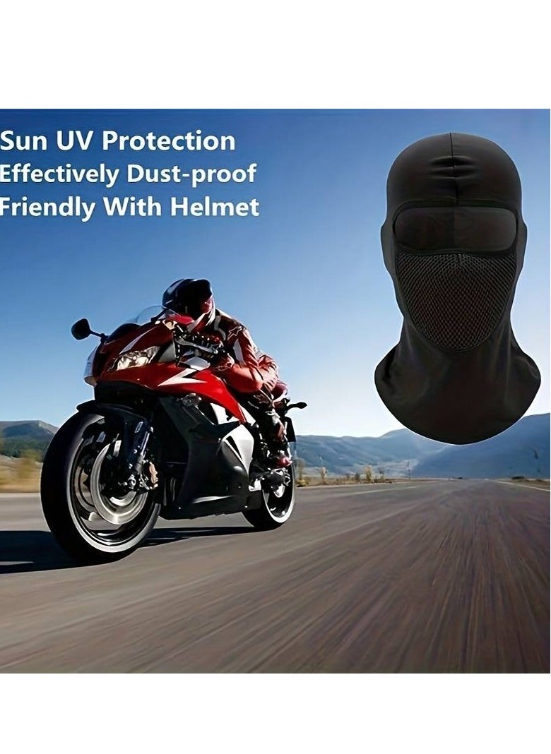 HEXABEX Outdoor Cycling Mask Fleece Warm Breathable Mask Cold Temperature Skiing Face Protection Headgear black  - Image 4
