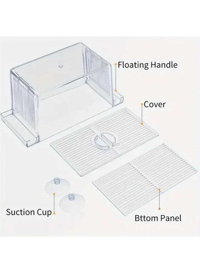 Medium Transparent Fish Breeding Tank With Suction Cup No Power Needed Easy Clean - Image 4