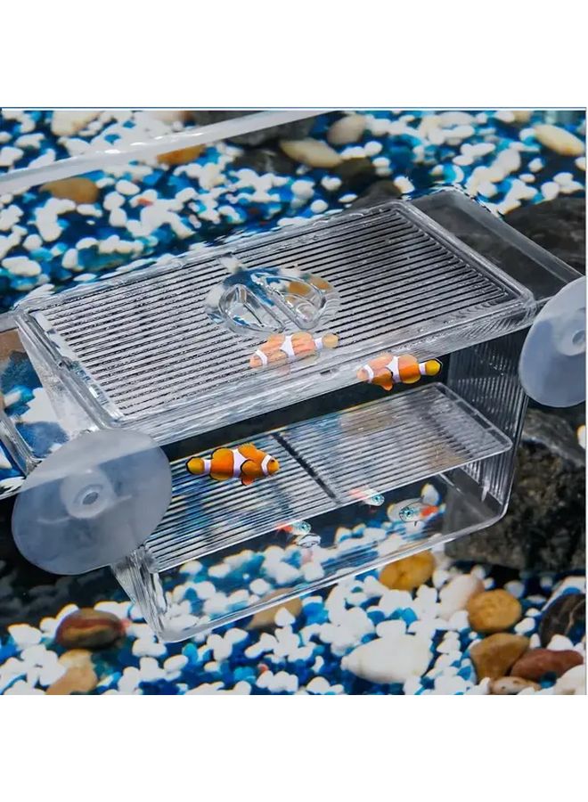 Medium Transparent Fish Breeding Tank With Suction Cup No Power Needed Easy Clean - Image 1