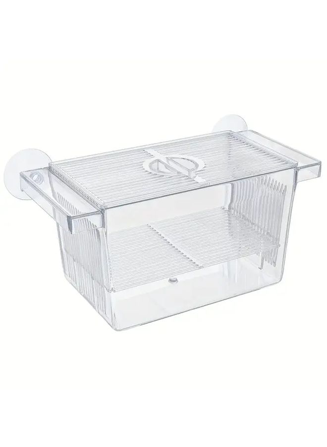 Medium Transparent Fish Breeding Tank With Suction Cup No Power Needed Easy Clean - Image 3