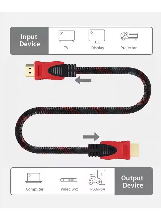HDMI to HDMI cable 1.5mtr red/black  - Image 4