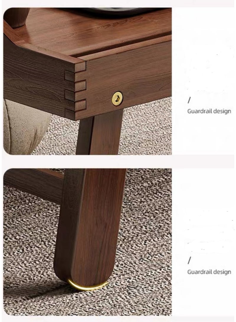 لوكسا طاولة قهوة  طاولة سرير بصينية مع حامل للهاتف، طاولة سرير قابلة للطي، صينية خشبية للتقديم بمقبض، صينية إفطار على السرير، عشاء، شاي، قهوة، طاولة قهوة، طاولة غرفة المعيشة - Image 5