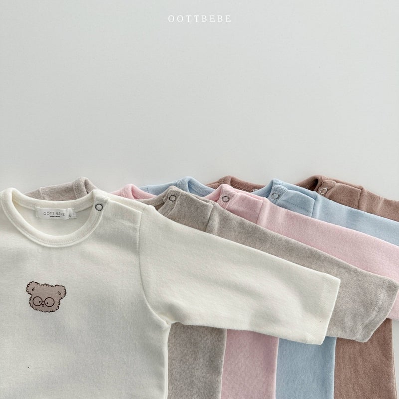 Children'S Tops For , Baby Bear Short-Sleeved Pure Cotton Long-Sleeved T-Shirt, Baby Thickened Warm Base Shirt - Image 5