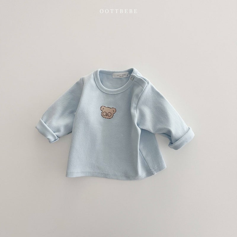 Children'S Tops For , Baby Bear Short-Sleeved Pure Cotton Long-Sleeved T-Shirt, Baby Thickened Warm Base Shirt - Image 1