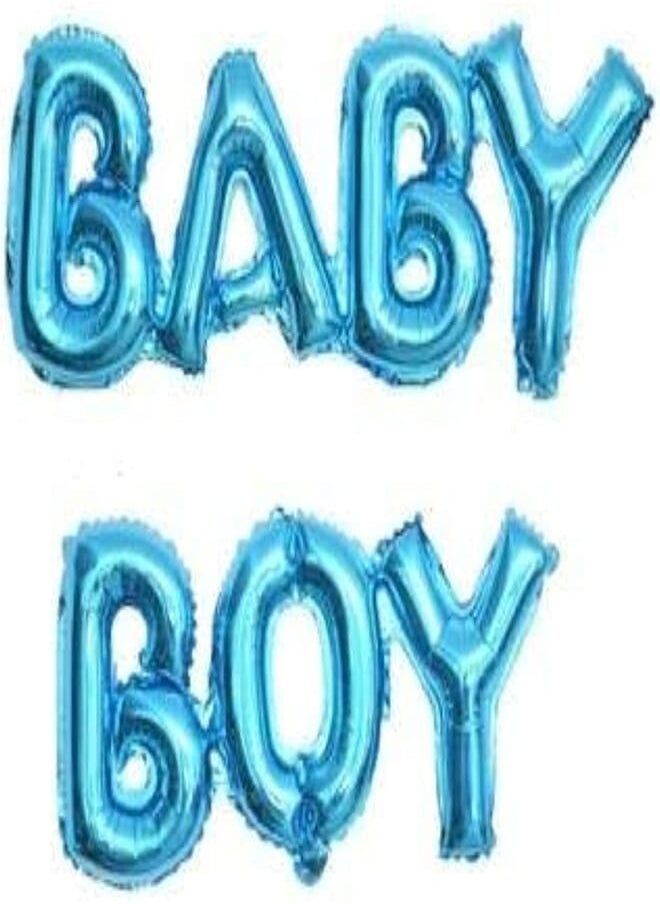 Salux Baby Boy - Blue - Party Decoration Baby Shower Feast Letter Foil Balloon 